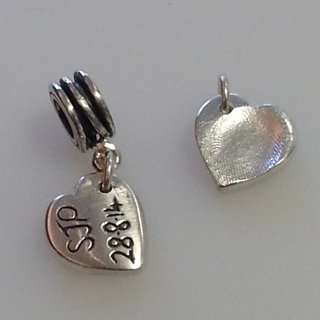 Fine silver fingerprint charms 2