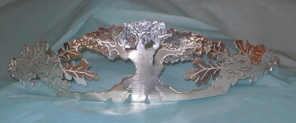 Finished wedding tiara in sterling silver