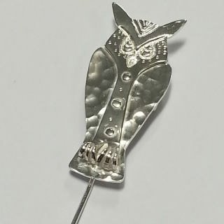 Sterling silver owl pin