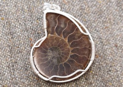 commissioned fossil pendant