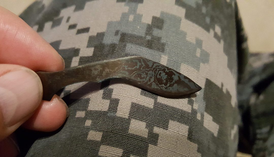 Hand-forged men’s knife pendant