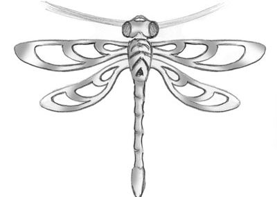 Dragonfly pendant concept drawing