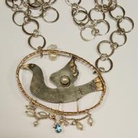 vintage style silver necklace