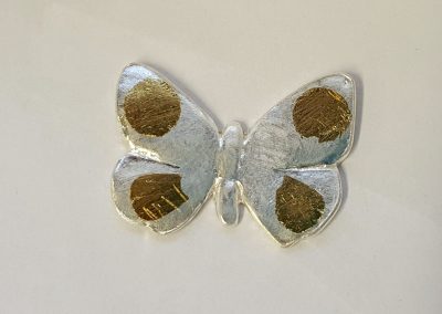 silver butterfly by student using keum boo
